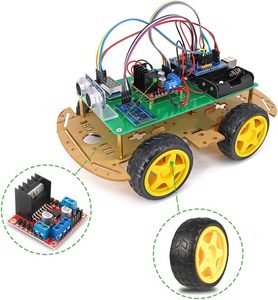 Kit de voiture robot 4 roues motrices intelligent ESP32 pour la programmation STEM, compatible Arduino, pour kits de robotique - Product Image 1