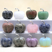 2024 niños decoraciones de Halloween al aire libre figurita tallada de piedras preciosas brillantes cristal calabaza curación Mesa Dec ornamento
