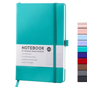 Caderno de logotipo personalizado A5 a6 B5 Diário de couro estampado personalizado com fichário