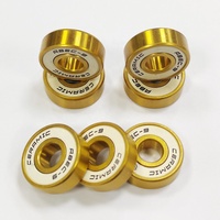 Roulements de skateboard personnalisés avec logo 608 2RS ABEC 9 11, haute vitesse, en céramique hybride titane doré, petits roulements à billes pour patins à roulettes