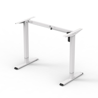 Noir gris blanc assis sur pied Table de bureau électrique réglable en hauteur ordinateur à moteur unique cadre de bureau debout pour le bureau à domicile