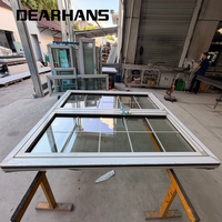 Porte double en aluminium à ouverture extérieure, double vitrage trempé à rupture de pont thermique pour entrée de villa ou balcon