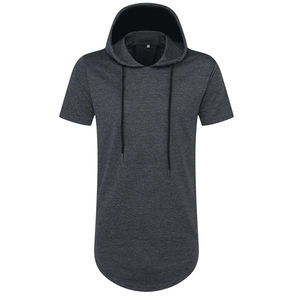 Camiseta informal de manga corta de verano para hombre, cómoda, transpirable, estilo con capucha, de gran tamaño y ajuste holgado, hecha de poliéster/algodón - Product Image 5