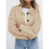 Nouvelle veste pour femme automne/hiver, commerce électronique transfrontalier Europe États-Unis - Style imitation daim, manches longues