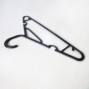 Hot Sale Bulk Black Color Flat Body 4mm Plastic Hook 200PCS For <b>Laundry</b> Store Wholesale Cheap Black Coat Plastic Hanger - Product Image 3