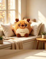 Peluche personnalisée avec logo, cerf mignon, jouet animal en peluche doux et moelleux pour enfants, cadeau pour bébé, décoration de la maison, sur mesure