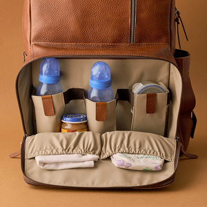 Nouveauté : Grand <span class=keywords><strong>sac</strong></span> à langer imperméable et durable en cuir PU avec matelas à langer intégré - Product Image 3