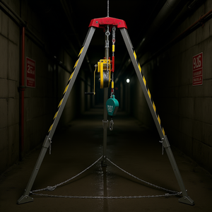 Kit per Spazi Confinati con Gambe da 8 Piedi, Verricello da 2600 Libbre, Strumenti di Soccorso d'Emergenza in Lega di Alluminio - Product Image 2