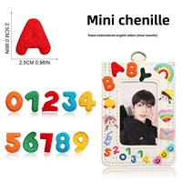 Patchs thermocollants en chenille brodés à la main en PVC, petits (2,5 cm), chiffres et lettres, pour chapeaux et vêtements DIY – Vente en gros