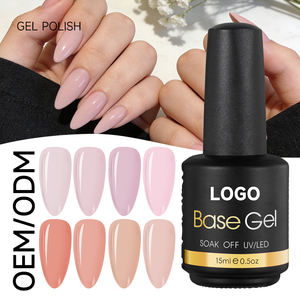 Esmalte de Uñas en Gel UV 2 en 1 de 15 ml, Libre de HEMA y TPO, Marca Privada OEM, 8 Colores, Base de Goma, con Logotipo Personalizado para Salón - Product Image 1