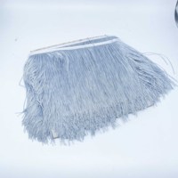 Frange en polyester en gros pour la décoration de robes latines, accessoires textiles, avec des tailles de 20 cm, en fibre de dentelle