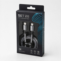 Boîte d'emballage personnalisée pour câble de données imprimé sur mesure, carton pliable, boîte d'emballage personnalisée pour câble de charge 3 en 1, boîte en papier écologique