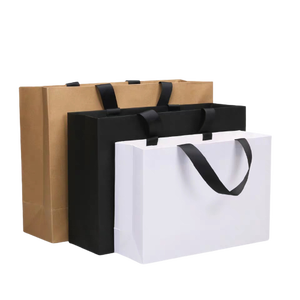 Sac En Papier biodégradables pour Shopping, Emballage En Papier, Sac cadeau d'art réutilisable, <span class=keywords><strong>Boutique</strong></span>, offre spéciale - Product Image 2