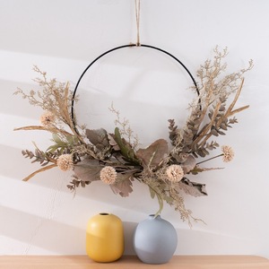 Couronne de fleurs artificielles Youxuan, arrangement floral séché, décoration murale pour la maison, décoration de mariage CF01298 - Product Image 1