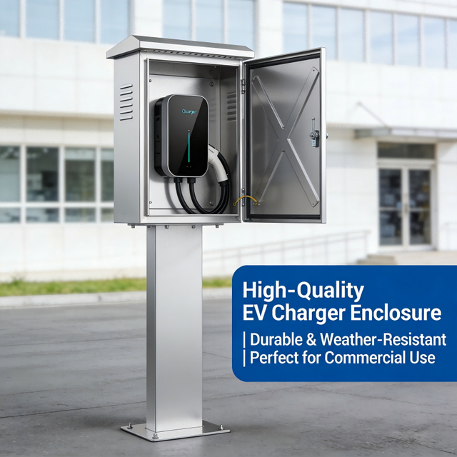 High Quality Custom Waterproof EV Charger Cabinet Sheet Metal Fabrication Enclosure Custom Color Logo EV Vehicle Charging Pile