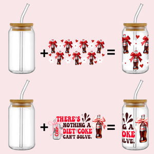 הסיטונאי 16 עוז uv גביע Dtf-6 יח 'לוגו מותאם אישית מדבקות גביע קפה סודה קפה כוסות זכוכית סודה קפה כוסות - Product Image 2