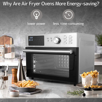 Friteuse domestique en acier inoxydable avec technologie sans fumée Friteuse à air 30L Four à pain grillé