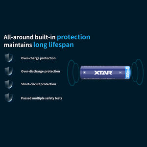 Batterie Li-ion rechargeable protégée <span class=keywords><strong>XTAR</strong></span> originale 3,6 V INR <span class=keywords><strong>18650</strong></span> 3300 mAh pour lampe torche, courant de décharge maximal de 10 A - Product Image 3