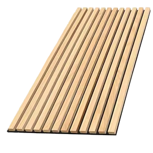 Panel Acústico de Listones de Madera, 21 mm de Grosor, 240 x 60 cm, Panel de Pared Absorbente de Sonido, Madera Maciza MDF - Product Image 1