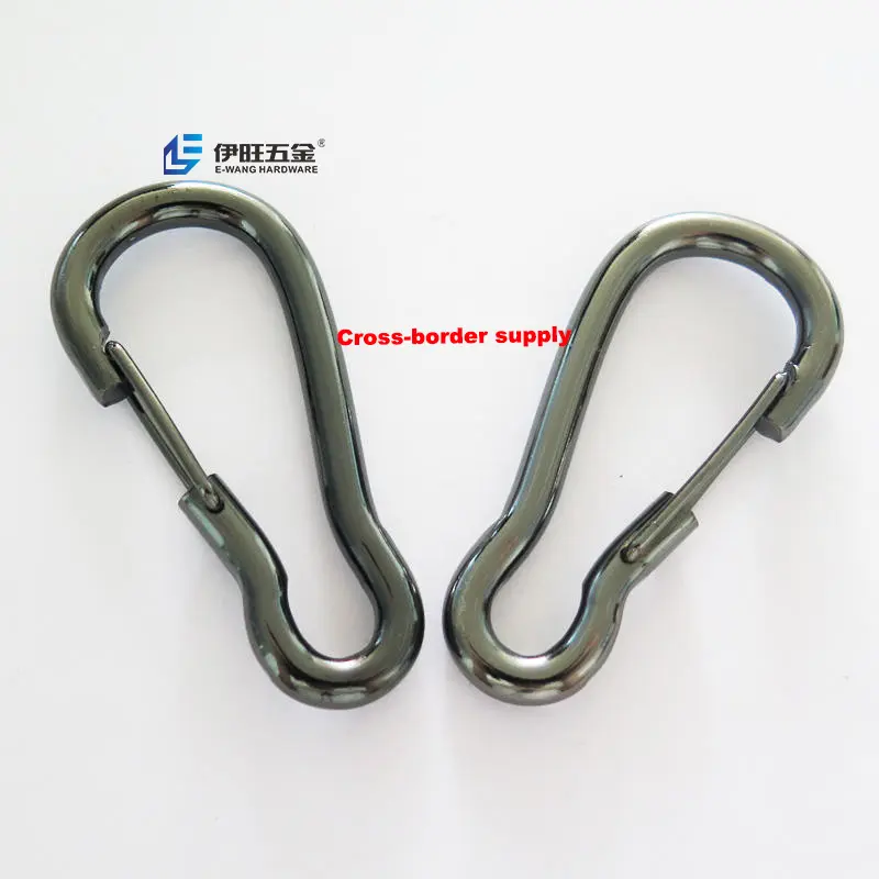 YIWANG Carabiner penguncian berlapis logam, karabiner panjat tebing untuk tali anjing