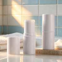 Contenant en plastique cylindrique de 15 ml avec mécanisme rotatif pour baume solide, tube pour soins de la peau, baume à lèvres, cosmétiques