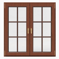 Fenêtres et portes en verre à cadre en aluminium avec design de grille