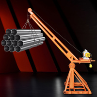 Mini-grue d'extérieur rotative à 360 degrés avec bras, pour travaux de toiture mobiles, fournie par Monkey Outdoor Crane Factory