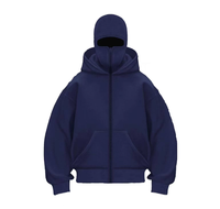2025 Nouveau Modèle Transfrontalier Printemps-Automne, Design Unique, Sweat à Capuche Double Épaisseur et Fermeture Éclair, Veste Ample Style Unisexe