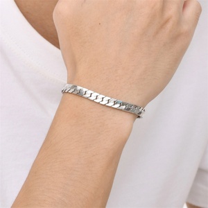 Fashion Fine Jewelry Link Chain Bracelet <b>Mens</b> Stainless Steel Cubans Chain Bracelet for Wedding Trendy Punk Style Unisex - Product Image 3