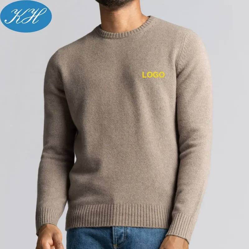 CLASSICAL WOOL CASHMERE MEN'S SWEATERS PULLOVER MEN KNITWEAR CREW NECK SWEATERS