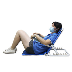 <b>Folding</b> Recliner Chair Blue Adjustable Backrest Support Dormitory <b>Bed</b> Minimalist Design Home Use - Product Image 1