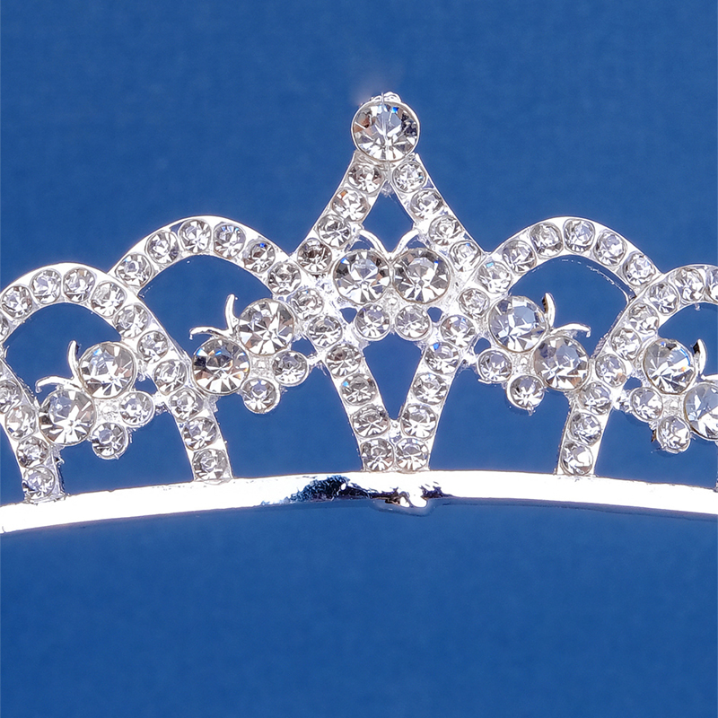 Corona di cristallo lavanda: tiara da sposa vittoriana, fermaglio per capelli in argento - Italia