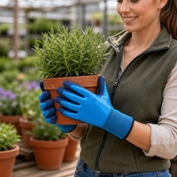 Gants en latex double couche avec paume en mousse gaufrée, résistants aux déchirures, résistants à l'usure, imperméables, pour usage intensif