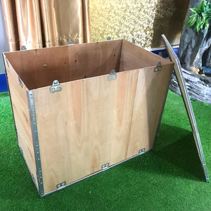 Wooden <b>Crates</b> Plywood 900x550x700mm Detachable Steel Strap Buckle Logistics <b>Storage</b> Box Customizable - Product Image 1
