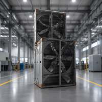 Ventilateur d'extraction à poussée et à aspiration, cadre galvanisé à chaud, type volet, ventilateur industriel à pression négative, adapté à l'agriculture et aux usines
