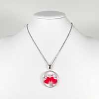 2025 vente chaude Transparent coloré marguerite mode fleur séchée pendentif rond vraie fleur bijoux résine fleur collier