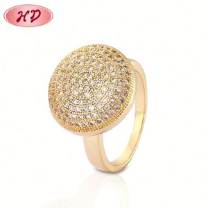 แหวนเฮงเตี้ยน ดีไซน์ล่าสุด ชุบทอง 18K ประดับเพชรซิร์คอน สำหรับสาวๆ - Product Image 2