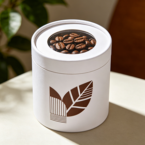 Boîte cylindrique en carton rond imprimée sur mesure avec fenêtre découpée pour le stockage de grains de café de spécialité et les emballages cadeaux - Product Image 5