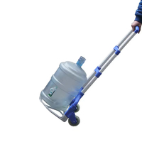 Chariot de manutention pliable en aluminium léger pour bagages et courses, chariot de transport personnalisé en usine avec 2 roues en PVC