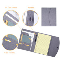 Carpeta Portafolio de Cuero PU, Máquina Encoladora de Carpetas Automática, Portafolio para Documentos, Accesorios de Oficina, Carpeta Portafolio