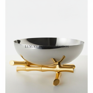 Cuencos DE SERVICIO DE METAL duraderos con superficies lisas y pulidas y diseños atemporales para complementar cualquier estilo de comedor - Product Image 1