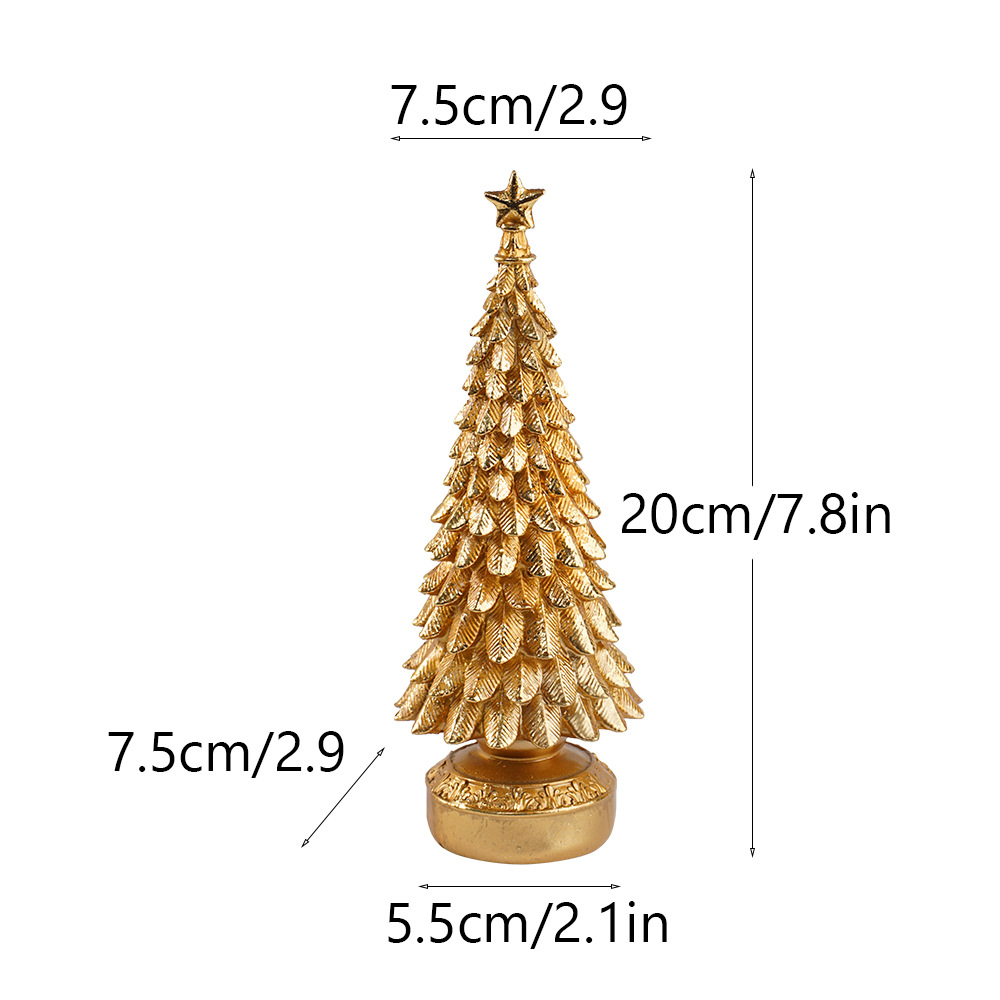 árbol de navidad dorado