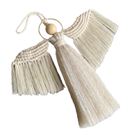 Ornements d'ange en macramé noué à la main, décoration murale de fée en macramé, arbre de noël suspendu, décor de noël 2022
