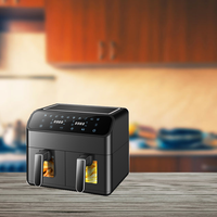 Bon prix Friteuse électrique double à écran tactile de 8 litres Friteuse Four Friteuses intelligentes avec 2 paniers indépendants