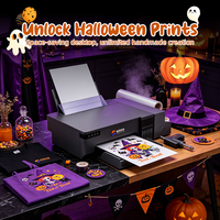 Imprimante DTF A4 Fcolor, petite taille, équipement de transfert thermique textile pour vêtements d'Halloween et projets DIY professionnels