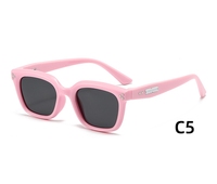 Polarisé garçons et filles Uv400 cadre forme personnalisée rose enfants carré bébé enfants lunettes de soleil lunettes