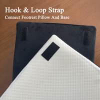 Coussin repose-pieds réglable en sherpa non tissé OEKO-TEX avec poche, en mousse à mémoire de forme amovible, pour utilisation sous le bureau à la maison ou au bureau