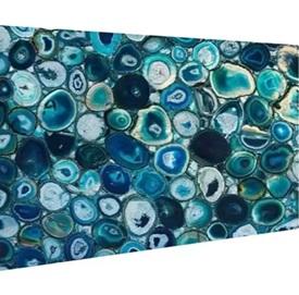 Backlit Blue Agate Translucent Semi Precious Gemstone Onyx Slab for Kitchen Bar Countertop <b>Table</b> Top <b>Wall</b> Background Decor - Product Image 3