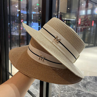 Großhandel Französisch Romantische Frauen Flat Top Sun England Sonnenschutz Seaside Holiday Sun Shading Strohhut