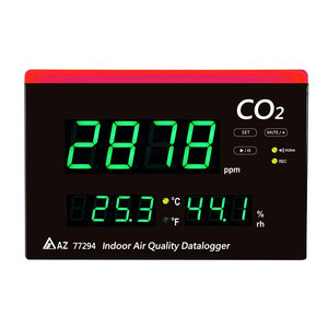 77294 Moniteur de Qualité de l'Air Intérieur Mural, Analyseur de CO2 Plage 0~9999ppm, Moniteur de Température et d'Humidité, Équipement de Test avec Garantie 1 An - Product Image 2